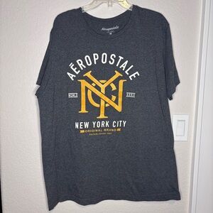 Aeropostale Men’s Gray T-Shirt with Gold Print